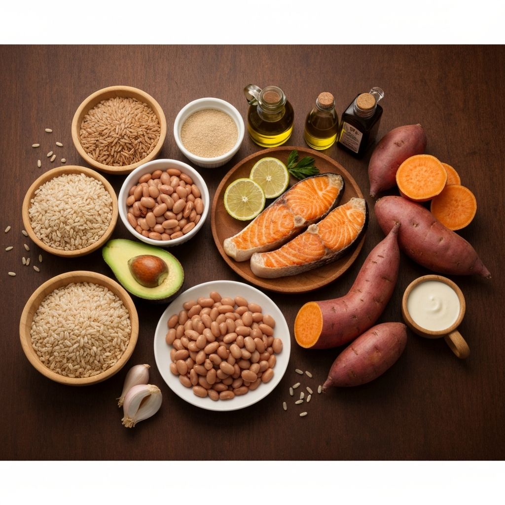 Balanced arrangement of protein-rich macronutrient foods